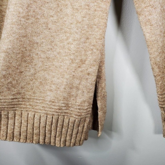 Anthropologie Margarita Sweater Tunic Side Button Pullover Sweater Tan Size XS - Picture 5 of 12